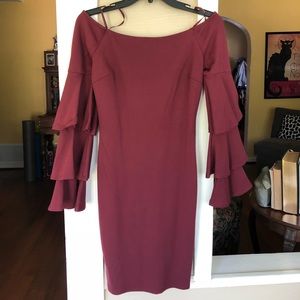 Gianni Bini Burgundy Strapless Formal Dress